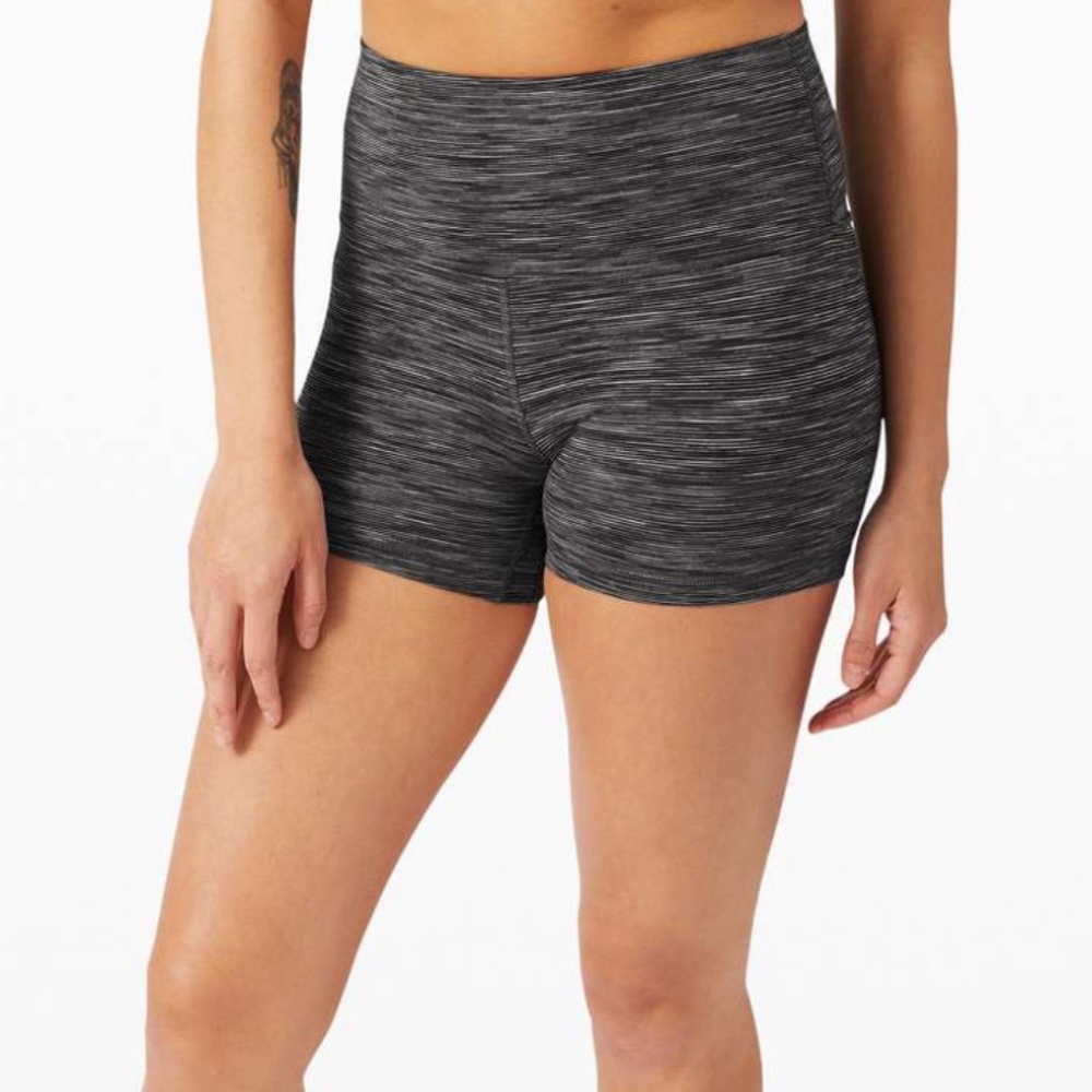 SHIPS IN APRIL-Lululemon HR Align Shorts Wee Are From Space Dark Carbon Ice Grey